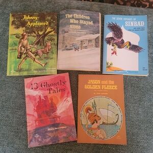 Vintage Scholastic Book Services Lot of 5  Paperbacks Ages 9+ Fiction Adventure
